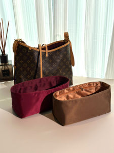 Small Size Waterproof Nylon Satin Lining Sub-Mother Bag Simple Smile LV Carryall Cosmetic Bag Shell Shape Pure Color for Everyone