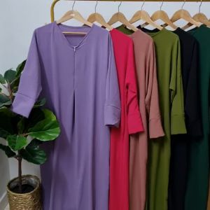 NEW ARRIVAL!!MUSLIMAH MODEN EXLUSIVE DRESS KAFTAN AYRIS MATERIAL COTTON CEY IRONLESS FREE SIZE S-XL