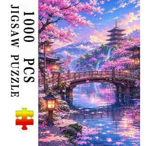 Pink Mount Fuji Jigsaw Puzzle 500/1000/1200/2000PCS Serene Scene Focus Activity Leisure Time Gift