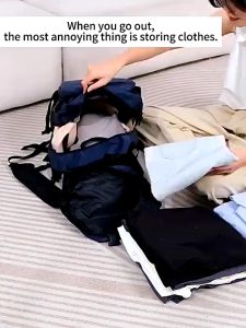 5-Piece Storage Bags Compression Packing Cube Travel Storage Bag Luggage Clothing Storage Set