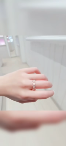 Pandora dazzling daisy ring in rose gold for women featuring a light luxury and sweet style