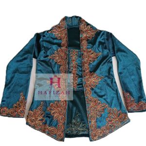 Set Kebaya Anak Kutubaru Gunungan Bludru dengan Rok Wiru Katun - Baju Bordir Motif Rok Dikirim Random Fashion TK SD - Kemeja