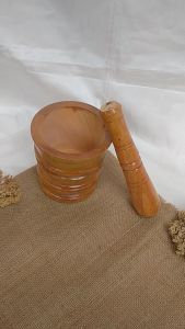 Promo!! Set Lumpang Kayu + Alu mahoni Ukuran Kecil / Penumbuk Bumbu Berkualitas