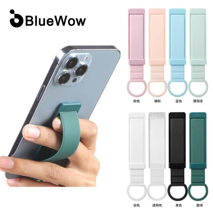 BlueWow Portable Slim Grip Holder Telescopic Finger Kickstand Cell Phone  Strap Adhesive Loop Finger Holder for Most Smartphones