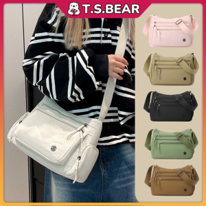 Women Crossbody Bag Shoulder Sling Bag Multi-Zipper Pocket Bag Casual Multi-Compartment Handbag Wanita Beg L41