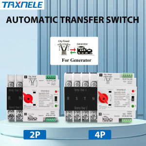 2P 3P 4P ATS 63A 100A 125A Din Rail Dual Power Automatic Transfer Switch Electrical Selector Switches Uninterrupted Power