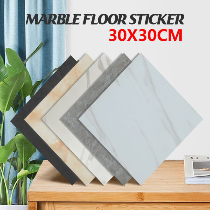 30x30cm Marble Design Vinyl Carpet mat Floor Stickers Selfadhesive