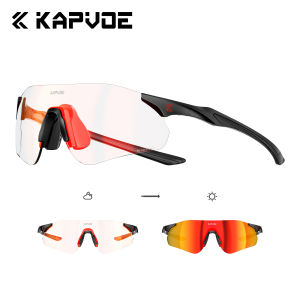 kapvoe | KAPVOE UV400 HD Photochromic Sunglasses Outdoor Fashion Leisure Sunglasses Hiking Cycling Camping MTB Sun Protection Glasses