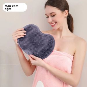 Bàn Chải Tắm Silicon Dụng Cụ Massage Lưng Miếng Tẩy Tế Bào Chết Chân Thảm Tắm Chống Trơn Trượt Có Đế Hút Chân Không - Dụng Cụ Vệ Sinh Phòng Tắm