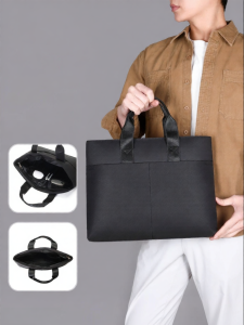 LUYIGUIZU | Business Meeting Briefcase with A4 Document Storage and Water Bottle Holder
