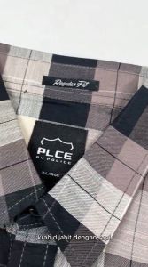 POLICE Kemeja Kotak Cotton Slub Regular Fit Pria
