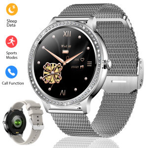 EIGIIS Smart Watch for Women 1.32” Full Touchscreen 20 Sports Modes Fitness Watch Heart Rate Sleep Monitor Pedometer Smartwatch