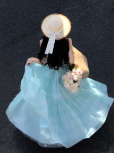 Y6Y | Váy mùa hè phong cách biển mới 2025 Váy nữ không dây thanh lịch Váy nữ thanh lịch Váy nữ ngọt ngào Váy nữ mùa hè Váy nữ