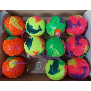 MAINAN SPIKY BALL LED + TALI KARET