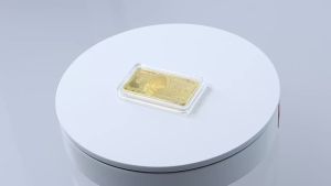 1pcs USA 100 Dollar Bullion 24k Gold Bar American Metal Coin Golden Bars USD With Gif
