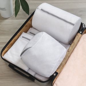 1pc Mesh Shoe Laundry Bag with Zipper Durable Washing Bag for Sneakers Bras Delicates Travel & Home Storage Organizer