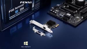 Fenvi | FENVI 5Gbps PCI-E To RJ45 Network Card RTL8126 100Mbps/1G/2.5G/5G Gigabit Ethernet PCIE Wlan Adapter 5000Mbps 5Gbps For PC Win10