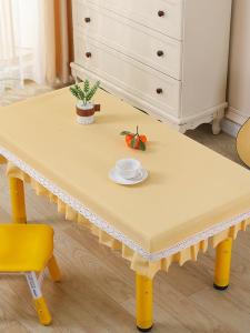  Pure Color Kindergarten Tablecloth Primary School Desk Cover Dustproof Rectangle Modern Simple Style Tablecloth