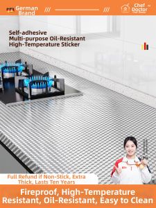 Watthour | Fireproof Oil-resistant Heat Resistant Waterproof Moisture-proof Aluminum Foil Wall Paper
