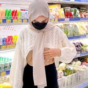 NHV Crop Top Wanita Korea Style Milka Balon