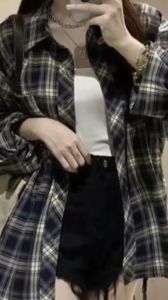 Áo Chống Nắng nam nữ 1 lớp Kẻ Caro - Chất Liệu Kaki Mềm - Thoáng Khí - áo khoác caro mềm dày dặn thoáng mát