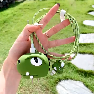 Masterbag - Case Pelindung Charger iphone Adapter Protector karakter 3D Silikon 18W/20W