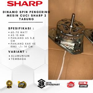 ES-T85CR DINAMO SPIN PENGERING MESIN CUCI SHARP 2 TABUNG | SPAREPART MESIN CUCI