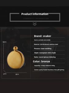 JIANGSI | Portable Stainless Steel Mini Flask 3 Ounces