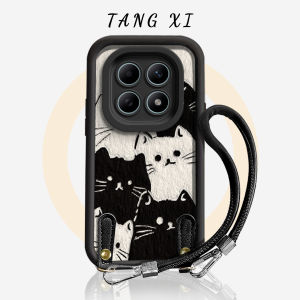 GAOERFUXIANSHENG | Protective Case Redmi Note15 Anti-drop Silicone Simple Black and White Cat Button