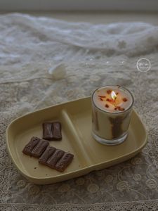 Hey! Choco Thick Milk Coffee Flavor Scented Candle Birthday Gift Box for Besties Aromatic Wax Candle Home Decor Accessories