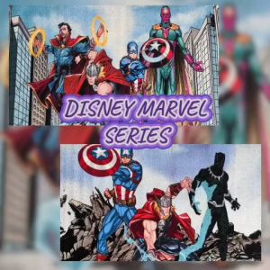 Disney Marvel Official Merchandise Avengers keset kaki anak 40 cm x 60 cm anti slip motif kartun superhero karakter bulu alas lantai depan pintu masuk dapur kamar mandi tidur kitchen mat - NMs