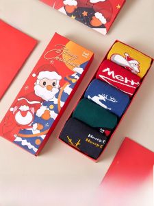 Tất đôi MiiOW cotton màu đỏ họa tiết hoạt hình