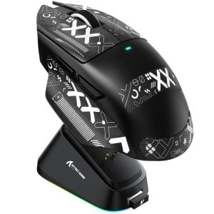 ATTACK SHARK | ATTACK SHARK V6 25000DPI Wireless MouseBluetooth Tri-Mode ConnectionTouch Magnetic Charging Base Macro Gaming Mouse