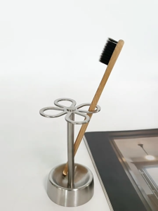 ArtLiving Stainless Steel Toothbrush Holder Four Leaf Clover Toothbrush Stand 4 Slot Brush Holder