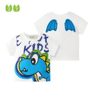 be top | Dinosaur Winged Design Summer Boys T-shirt Cotton