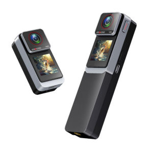 4K 30FPS Handheld Thumb Action Camera OIS Anti-shake Waterproof Wide-Angle Sports Camcorder Support 5G WIFI APP Low-Light Night Vision Pre-Recording with Dual-Screen Removable Large Battery