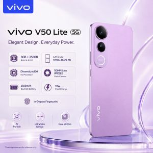 vivo | 2026 new vivo V50 Lite 5G 8GB+256GB 50MP Sony IMX882 Camera 32MP Selfie Camera 120Hz AMOLED 6500mAh Battery 90W FlashCharge