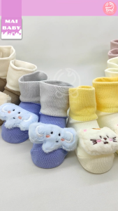 Mai Baby Kaos Kaki Bayi Bisa Berbunyi 2 Ada Boneka Binatang Berbulu Lucu Anti Slip Kliningan Newborn