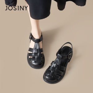 Josiny | Braided Vintage Womens Roman Sandals White
