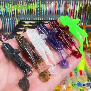 PROBEROS 30 Chiếc Có Gân Thân Silicon Swimbait Mềm Đuôi Chữ T Nhân Tạo Mồi Cho Cá Bass Cá Hồi Pike Nước Mặn Mồi Câu Cá Bộ