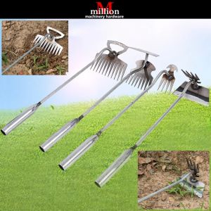 Multifunctional Handheld Pulling Uprooting Weeding Garden Hoe Rake Planting Vegetable Farm Garden Tools Agriculture Tool Cangkul Rumput