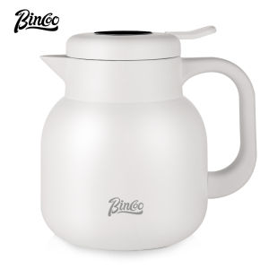 BINCOO Ceramic Liner Teapot Large Thermal Flask Insulation Coffee Kettle Making Tea with Stainless Steel Liner Filter for Home Office 1L/1.5L