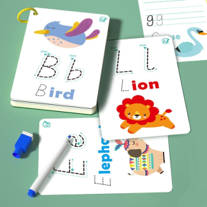 FUNToy Kartu Puzzle Kognitif Pembelajaran Awal Anak Huruf dan Angka Belajar Mengeja Kartu Puzzle