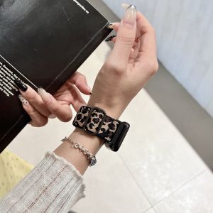 Leopard Print Nylon Elastic Strap Compatible with Xiaomi Mi Band 8 Pro/Redmi Watch 4 Quick Release Replacement Sports