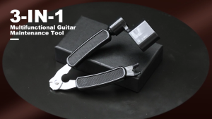 KAWES 3 IN 1 Multifunctional Guitar Tool Guitar String Winder Cutter Clippers Bridge Pin Puller Peg Winder for Guitars