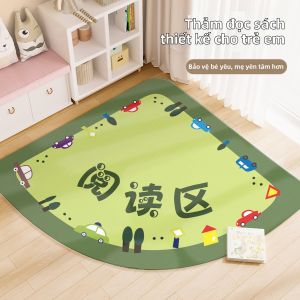 Waterproof Wipeable Premium Feel Cartoon Design Semicircular Carpet