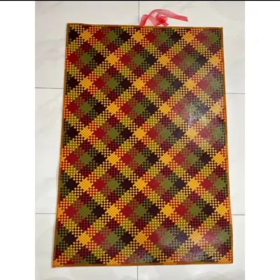 tikar atou karpet pelastik ukuran 60x100 cm bermotip