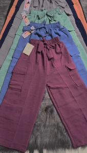 Celana Kulot Cargo Anak Tali Lonceng Crinkle Airflow // Kulot Crinkle Cargo Anak 3-15 Tahun // Celana Kulot Anak Perempuan