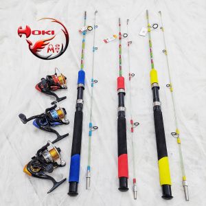 FREE MATA PANCING DAN SENAR Set Joran Spinning Fiber Solid Swan Welang 165 180 + Reel Silver Chaser 1000 2000 / set joran spinning fiber solid