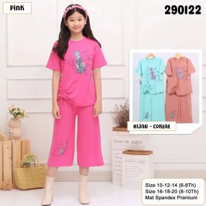 6-10th 290122  Duishi Baju Pakaian Set Setelan Anak Perempuan Cewek Cewe